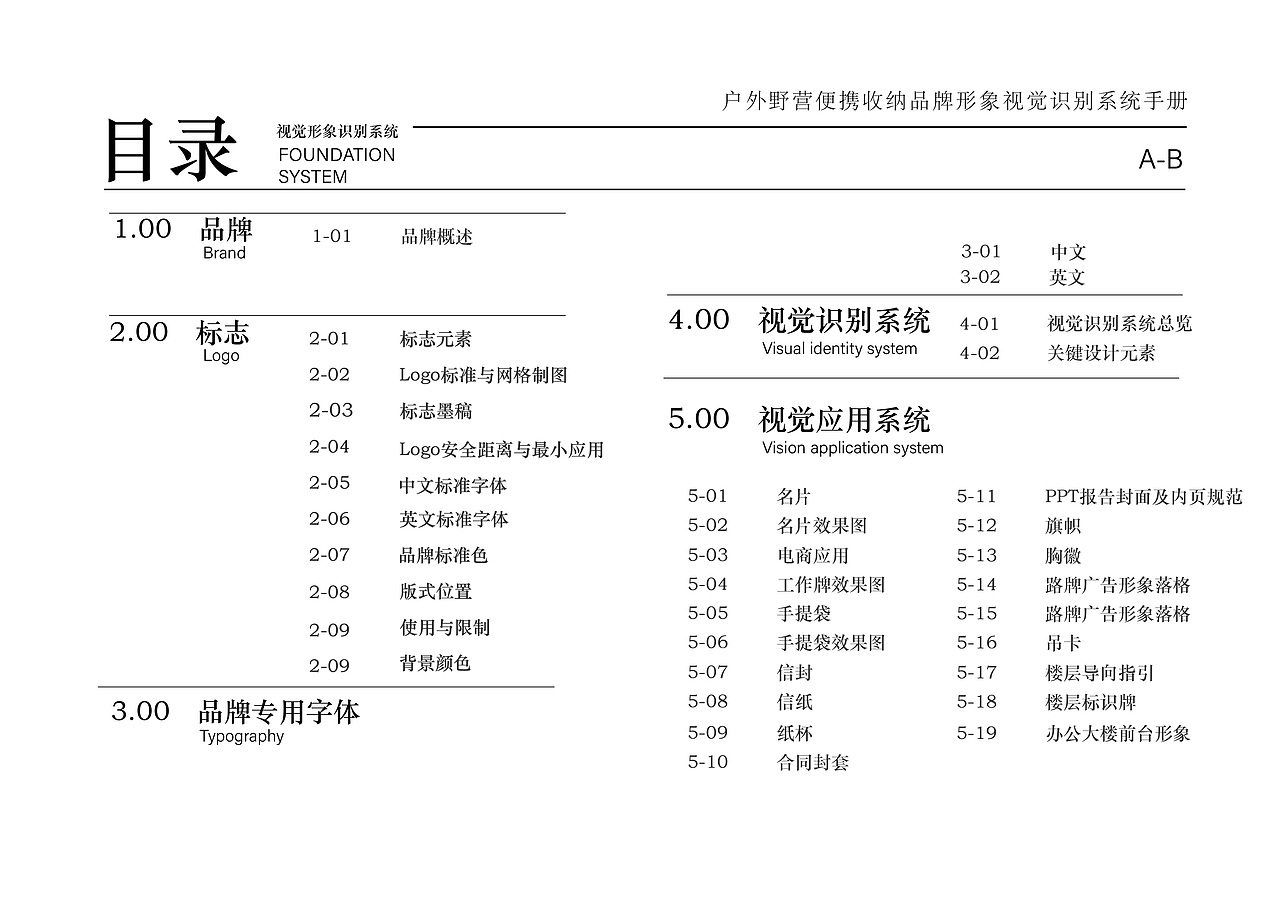 户外野营便携收纳品牌VI手册