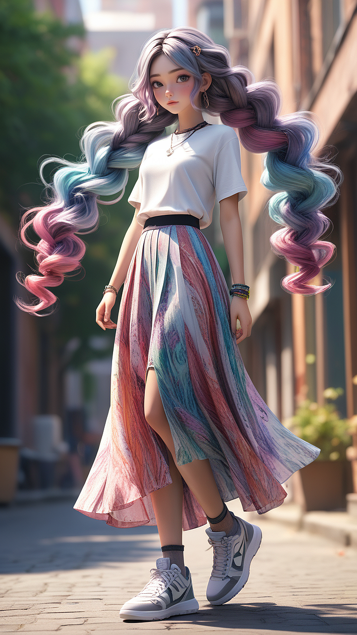 彩色怪异发型12