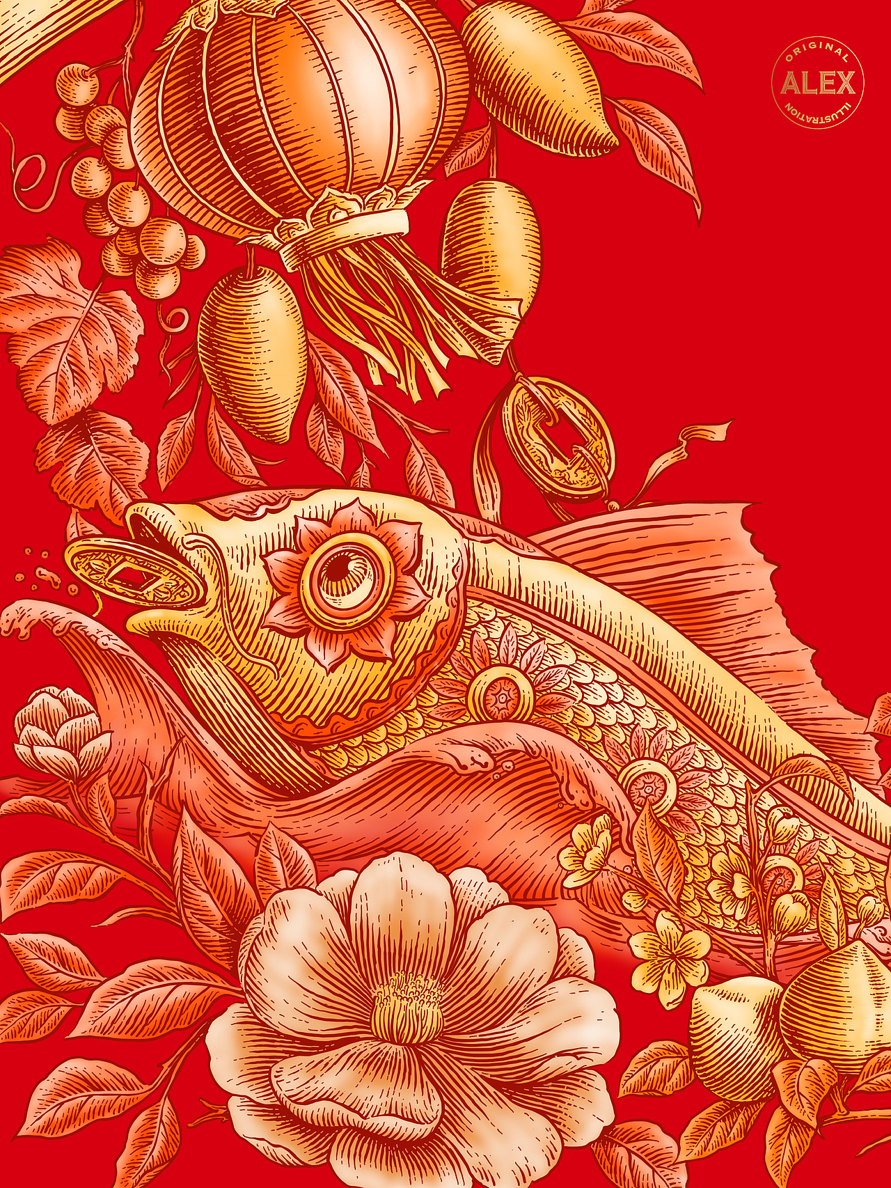 盐津铺子新年礼盒插画（图ZMzgzMzEwMTM2） - 商业插画 - 站酷设计师花椒的Alex原创素材 - 站酷ZCOOL