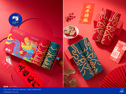 产品摄影 | 金号毛巾新年礼盒