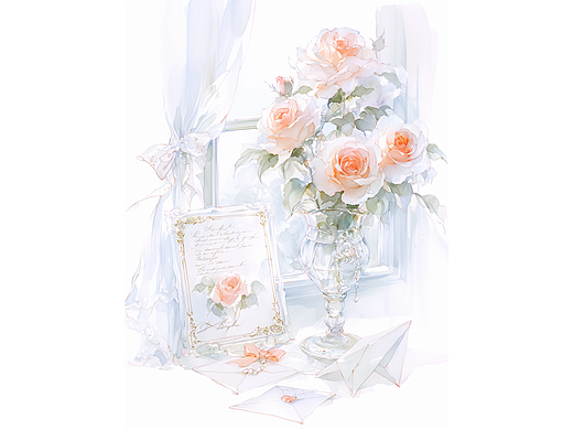 玫瑰花窗6-橘色