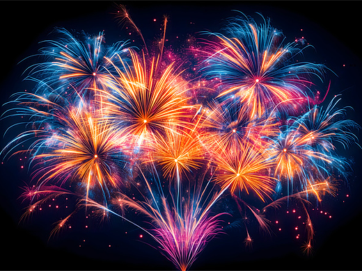 新年煙花（個(gè)人主頁-ZNzExMzk1MDg=） - AI作品 - 站酷設(shè)計(jì)師七秒忘流年原創(chuàng)素材 - 站酷ZCOOL