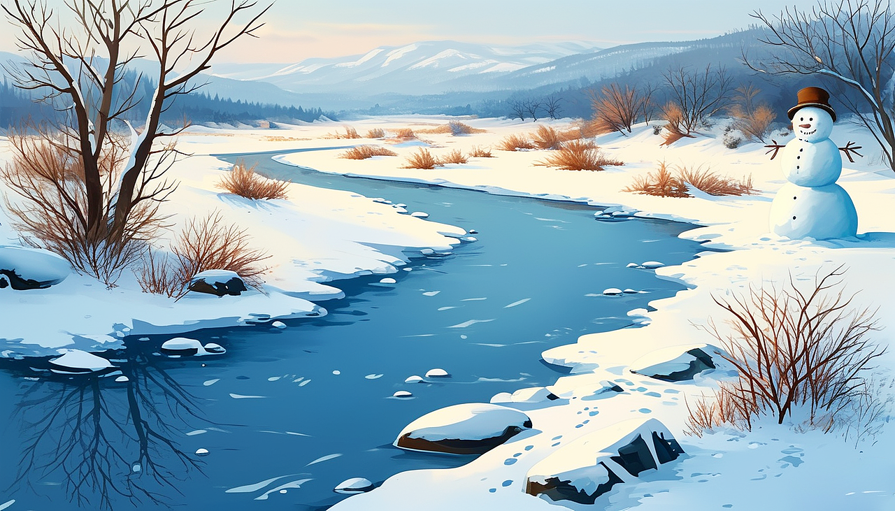 冬季大雪背景（图ZMzgzMzI1ODE2） - AI作品 - 站酷设计师智启万物原创素材 - 站酷ZCOOL