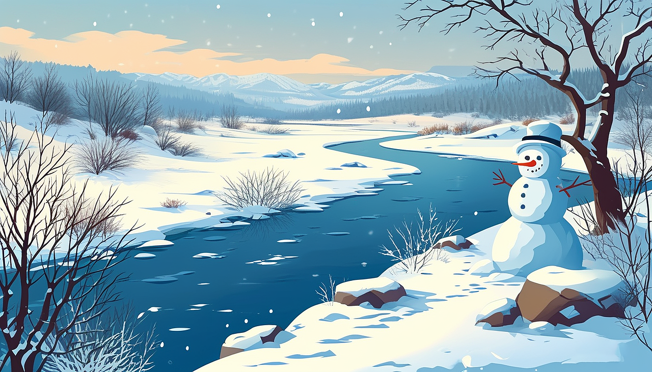 冬季大雪背景（图ZMzgzMzI1ODEy） - AI作品 - 站酷设计师智启万物原创素材 - 站酷ZCOOL