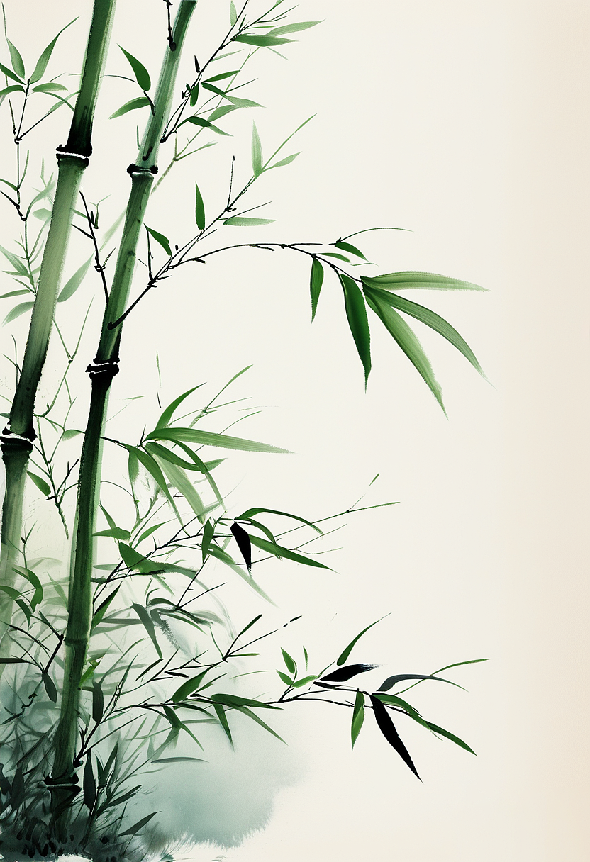 水墨画竹子