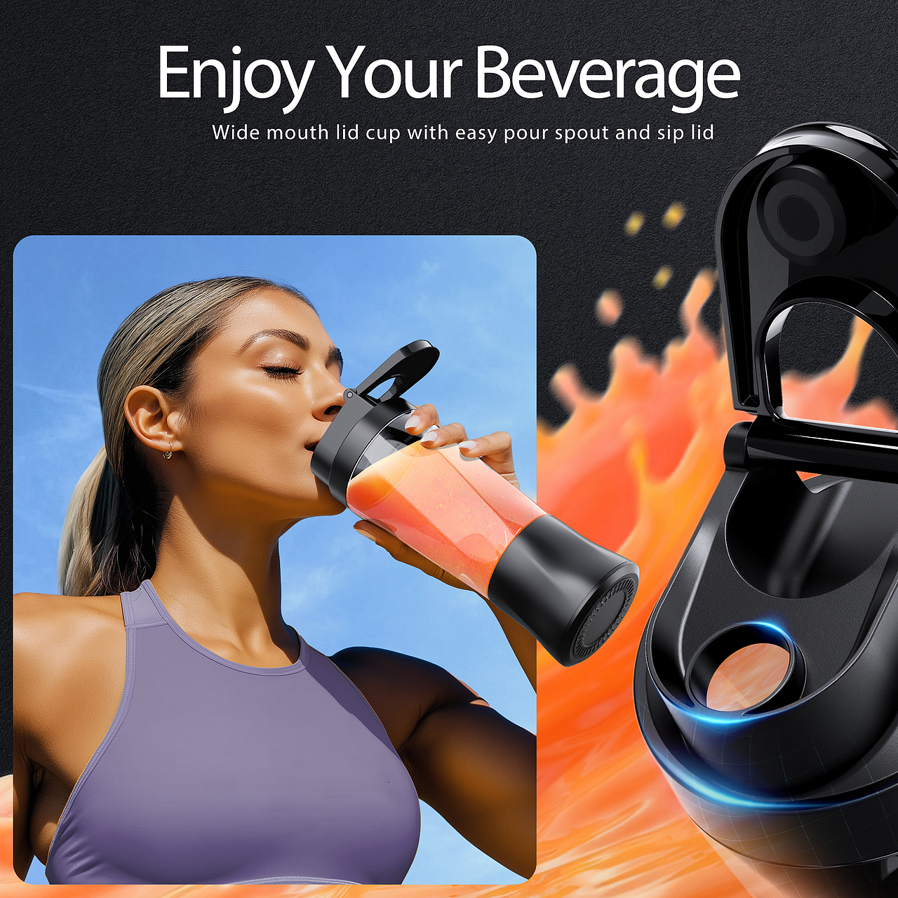 亚马逊_便携式果汁机 水杯搅拌机渲染