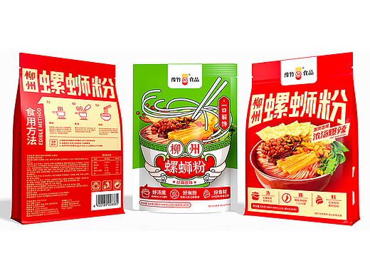 粉面包装设计 螺蛳粉包装 方便面包装 作品集