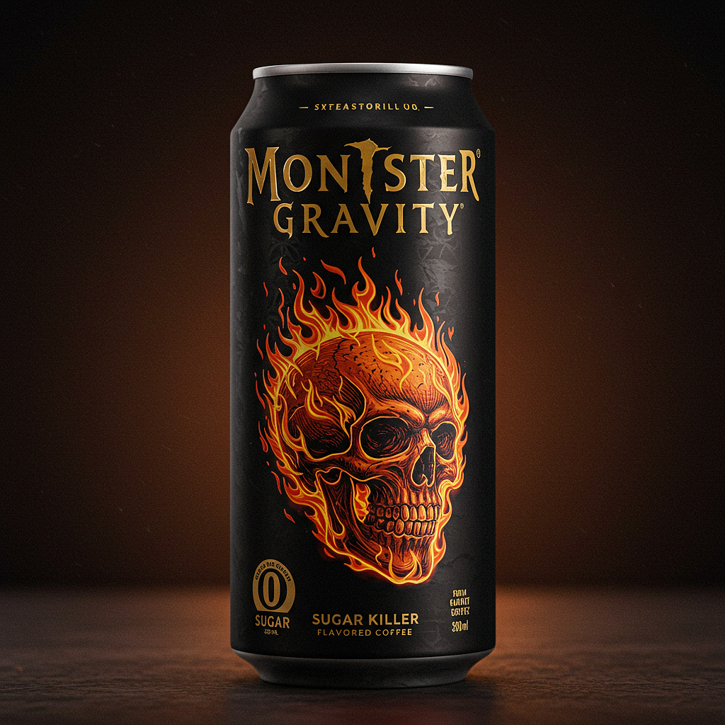 怪物引力骷髅咖啡，易拉罐即饮美式咖啡（图ZMzgzMzQ5MDQ4） - 包装 - 站酷设计师怪物引力原创素材 - 站酷ZCOOL