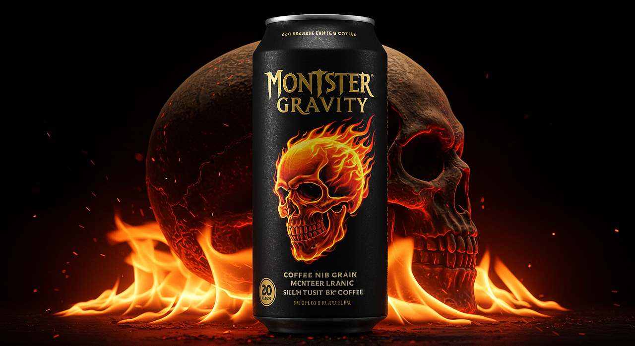 怪物引力骷髅咖啡，易拉罐即饮美式咖啡（图ZMzgzMzUxMTA0） - 包装 - 站酷设计师怪物引力原创素材 - 站酷ZCOOL
