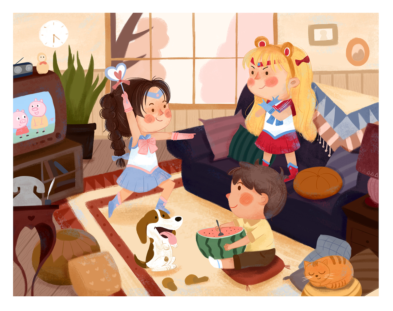 【原创儿童插画场景合集】