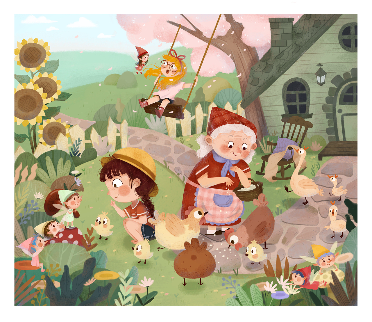 【原创儿童插画场景合集】