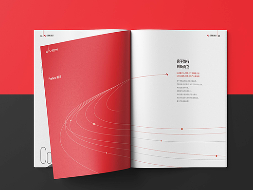 成都电力集团品牌画册设计案例/红色画册