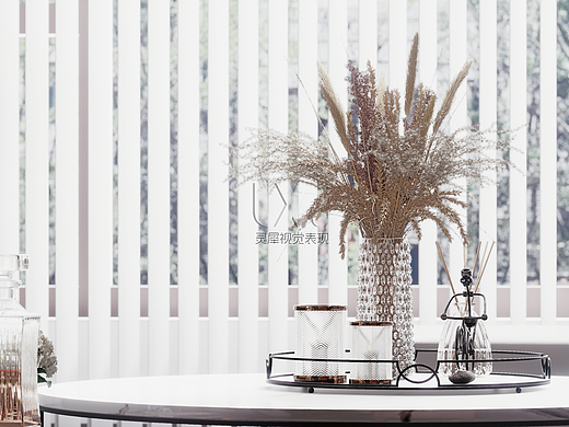 一个别墅的现代风格效果图表现。