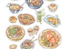 美食手帐贴纸