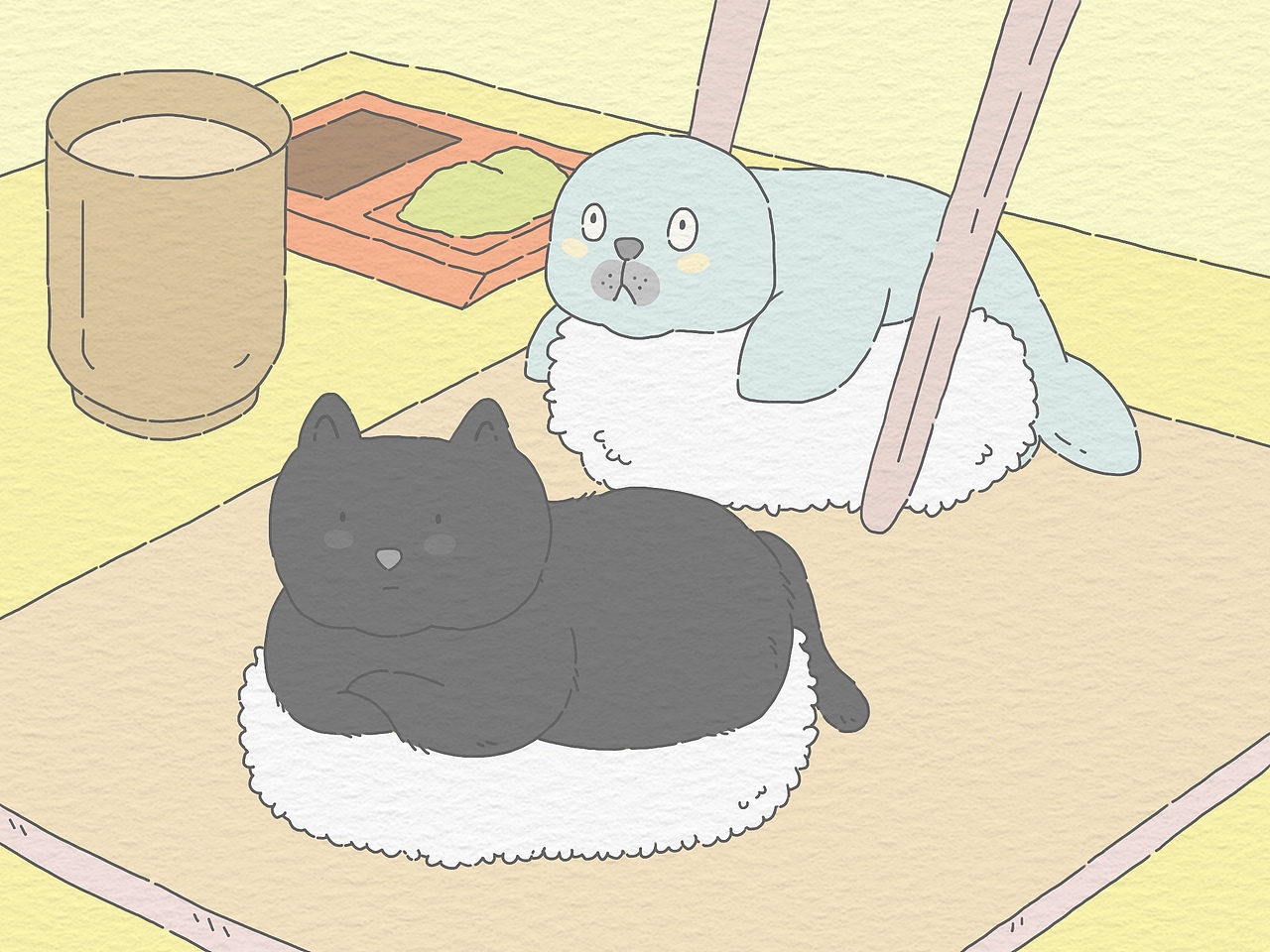 寿司寿司（图ZMzgzNDA1MTg4） - 艺术插画 - 站酷设计师Toriri原创素材 - 站酷ZCOOL