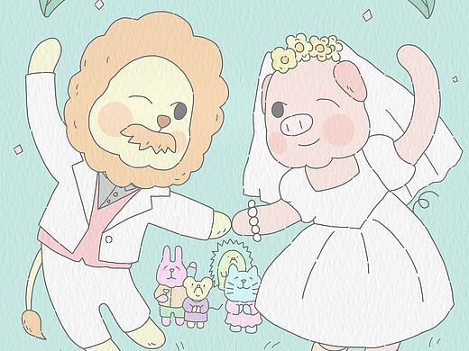 我们的婚礼（个人主页-ZNzExNTQ0MTY=） - 艺术插画 - 站酷设计师Toriri原创素材 - 站酷ZCOOL