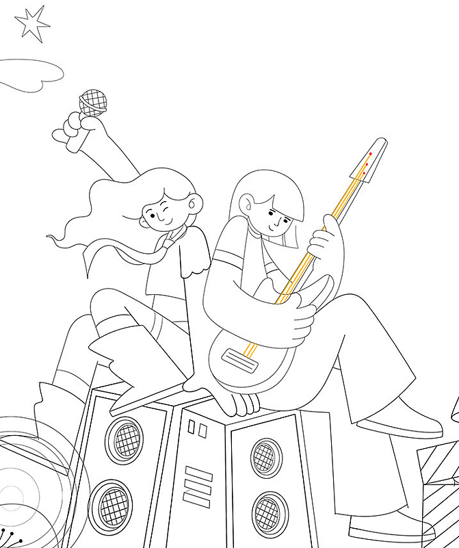 2024插画绘制沃尔玛海报