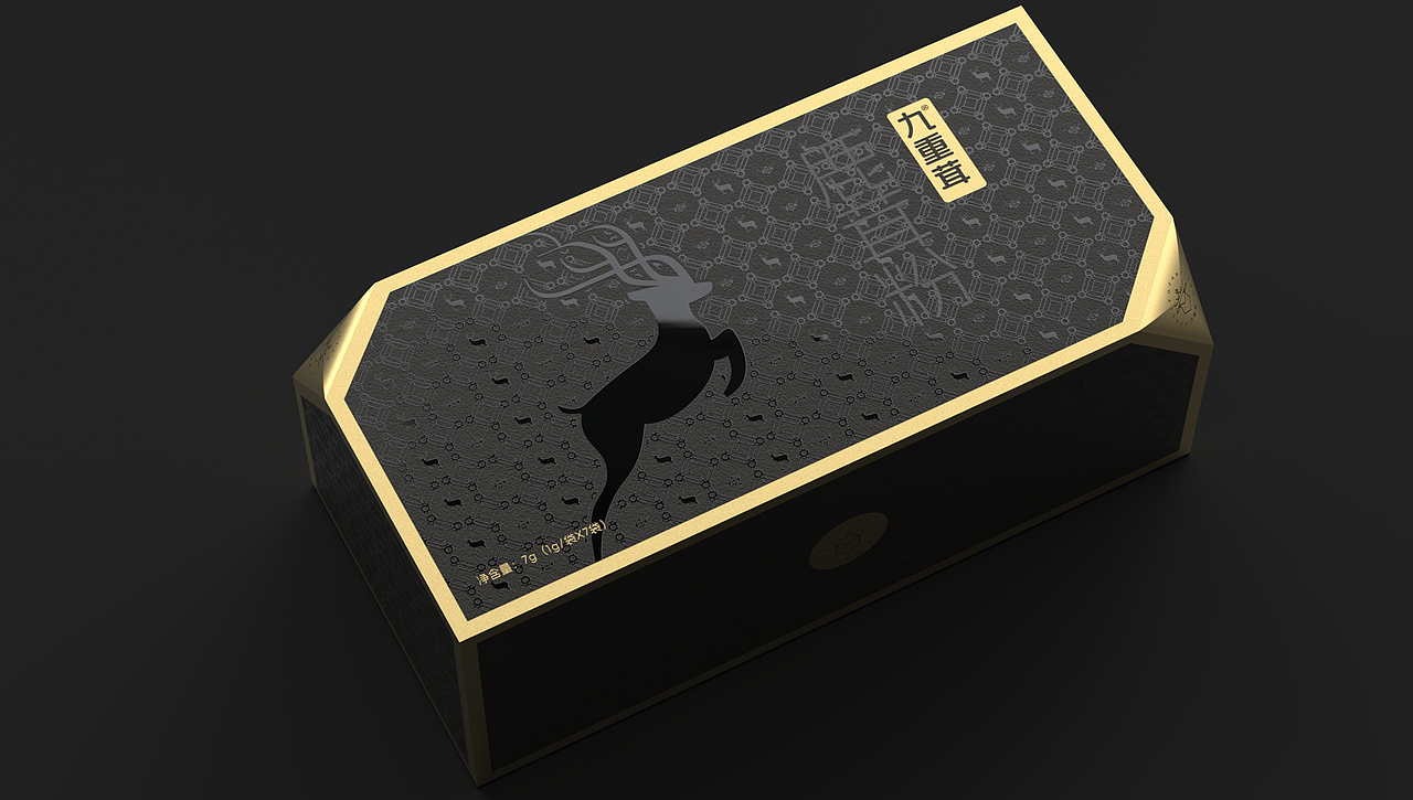 智圆行方x九重茸鹿茸粉包装