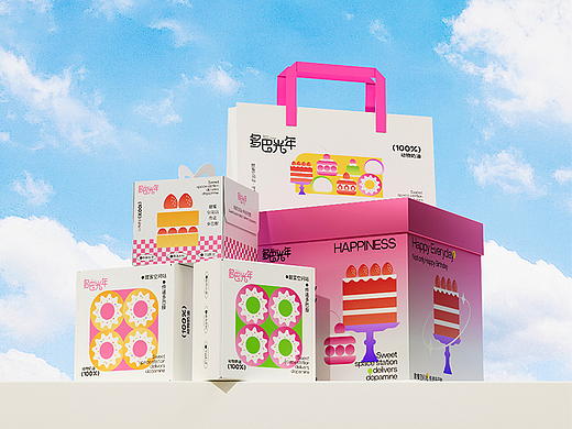 甜品新风尚 | 多巴胺主题甜品品牌设计（个人主页-ZNzExNTU1NDQ=） - 品牌 - 站酷设计师年年有鱼Design原创素材 - 站酷ZCOOL