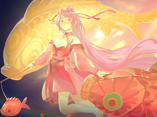 鱼灯耀新岁，福满各春秋