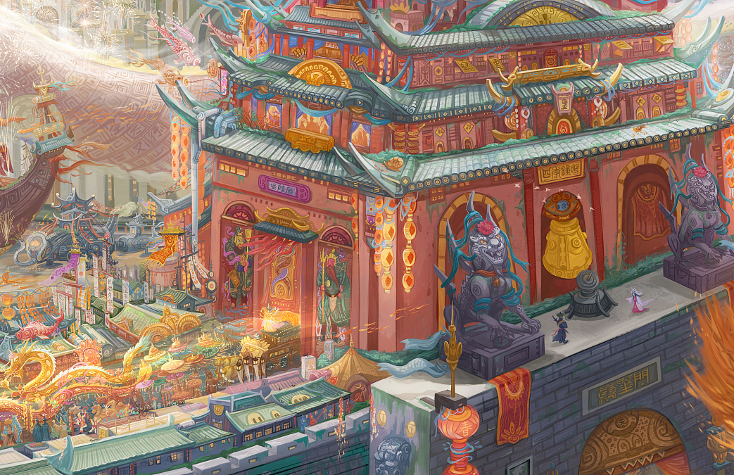 千禧东方年(图ZMzgzNDI4Nzk2) - 艺术插画 - 站酷设计师九城明爱画画原创素材 - 站酷ZCOOL