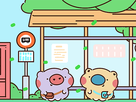 BOBO猪和PIPI拉表情包第一篇