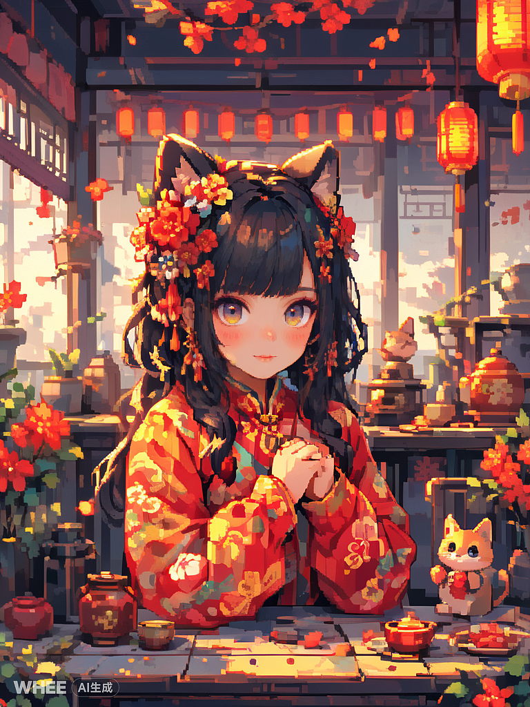AI-迎新年像素风（图ZMzgzNDMwMzM2） - AI作品 - 站酷设计师假如天空没有颜色原创素材 - 站酷ZCOOL