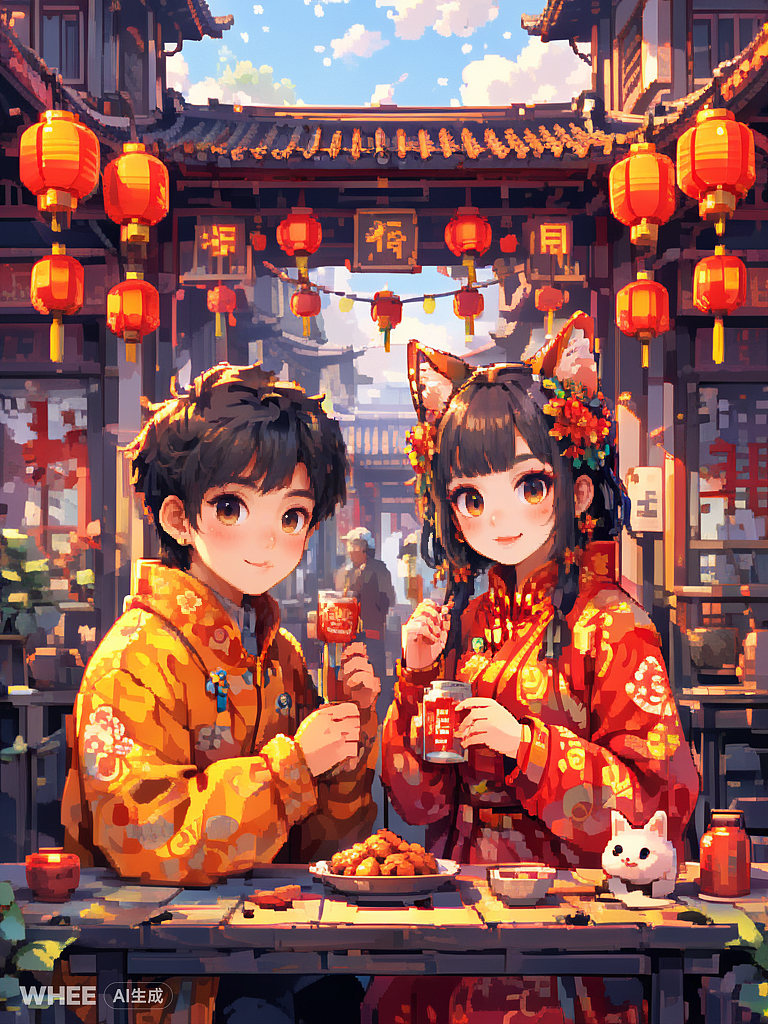 AI-迎新年像素风（图ZMzgzNDMwMzMy） - AI作品 - 站酷设计师假如天空没有颜色原创素材 - 站酷ZCOOL