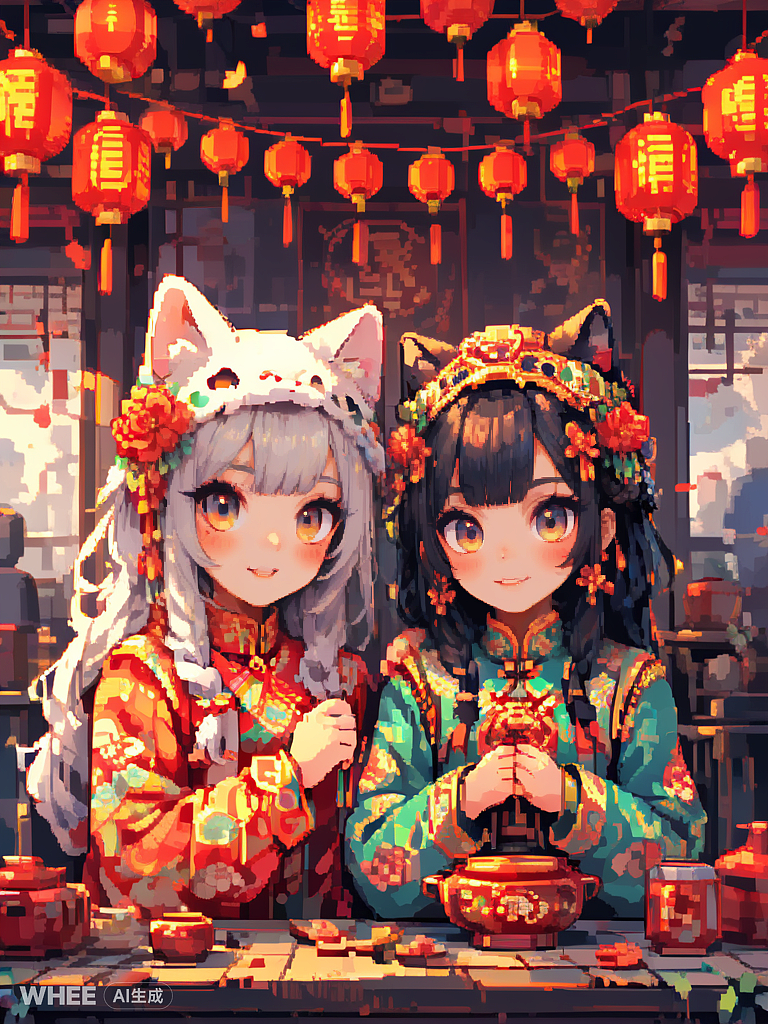 AI-迎新年像素风（图ZMzgzNDMwMzQw） - AI作品 - 站酷设计师假如天空没有颜色原创素材 - 站酷ZCOOL