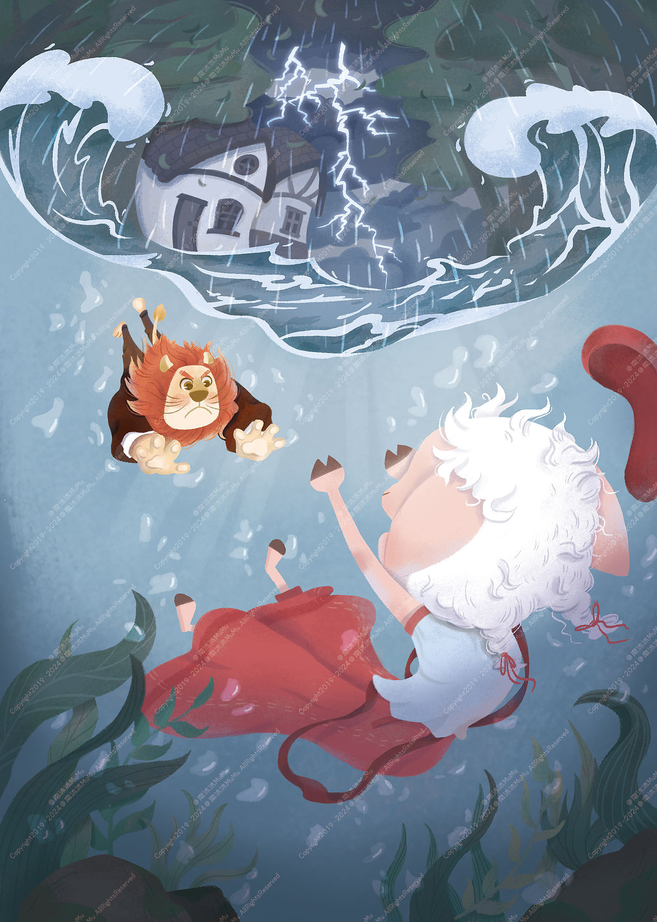 【童书商稿】《阿米的歌》（已出版）（图ZMzgzNDMyMjYw） - 儿童插画 - 站酷设计师南沐沐MuMu原创素材 - 站酷ZCOOL