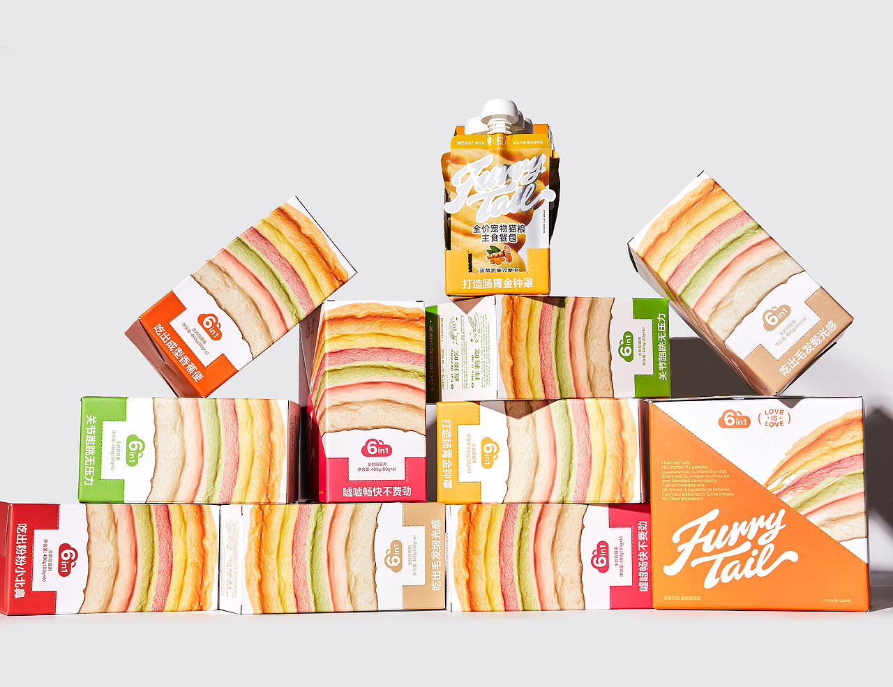 FurryTail®Pet Food Packaging 宠物食品彩虹主食餐包(图ZMzgzNDQyMzI0) - 包装 - 站酷设计师DXD_studio原创素材 - 站酷ZCOOL