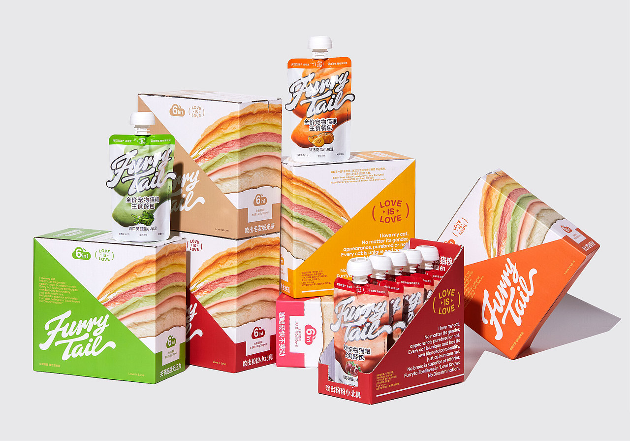 FurryTail®Pet Food Packaging 宠物食品彩虹主食餐包(图ZMzgzNDQyNDI0) - 包装 - 站酷设计师DXD_studio原创素材 - 站酷ZCOOL