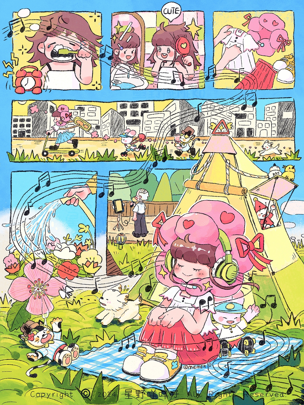 2023.6-2024.12 年终插画作品总结（图ZMzgzNDQ2NDMy） - 商业插画 - 站酷设计师星野咩咩子原创素材 - 站酷ZCOOL