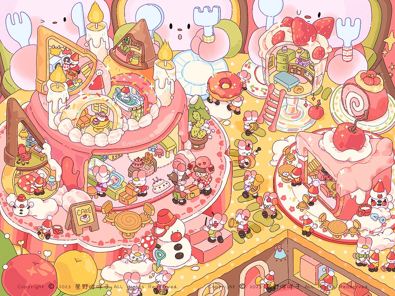 2023.6-2024.12 年终插画作品总结（图ZMzgzNDQ2NjQw） - 商业插画 - 站酷设计师星野咩咩子原创素材 - 站酷ZCOOL