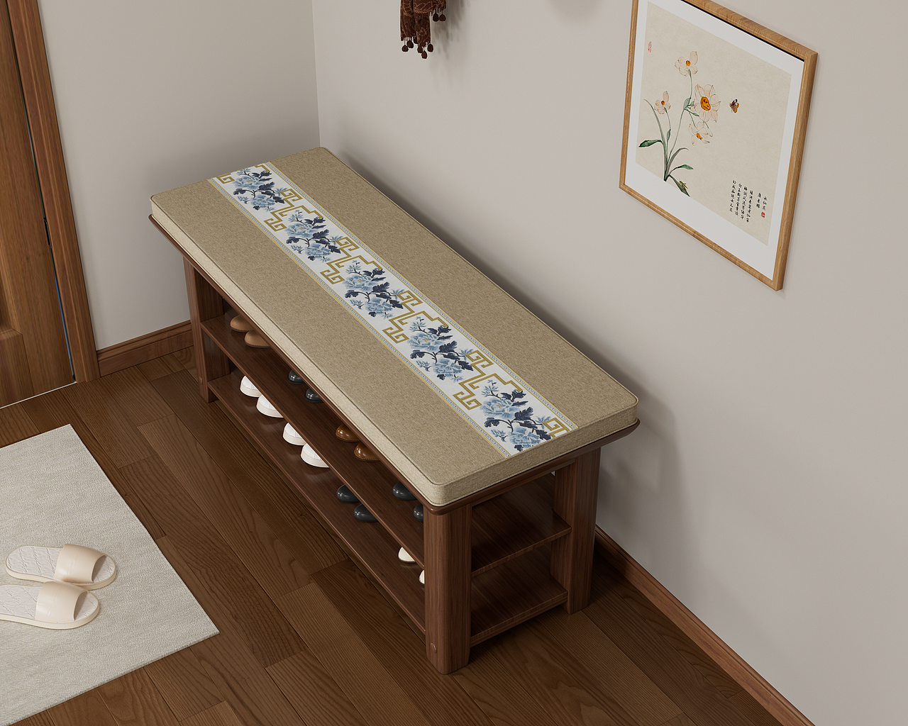 长凳垫+换鞋凳垫（图ZMzgzNDUxNzY4） - 产品 - 站酷设计师芒果MGING原创素材 - 站酷ZCOOL