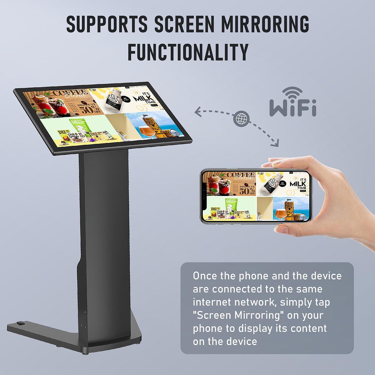 32寸落地查询机亚马逊套图（黑白)-修改 黑 ​​​