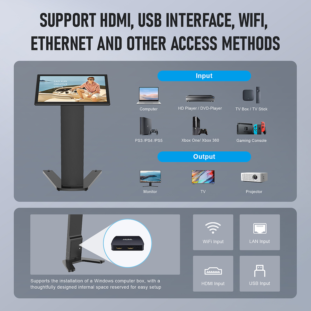 32寸落地查询机亚马逊套图（黑白)-修改 黑 ​​​