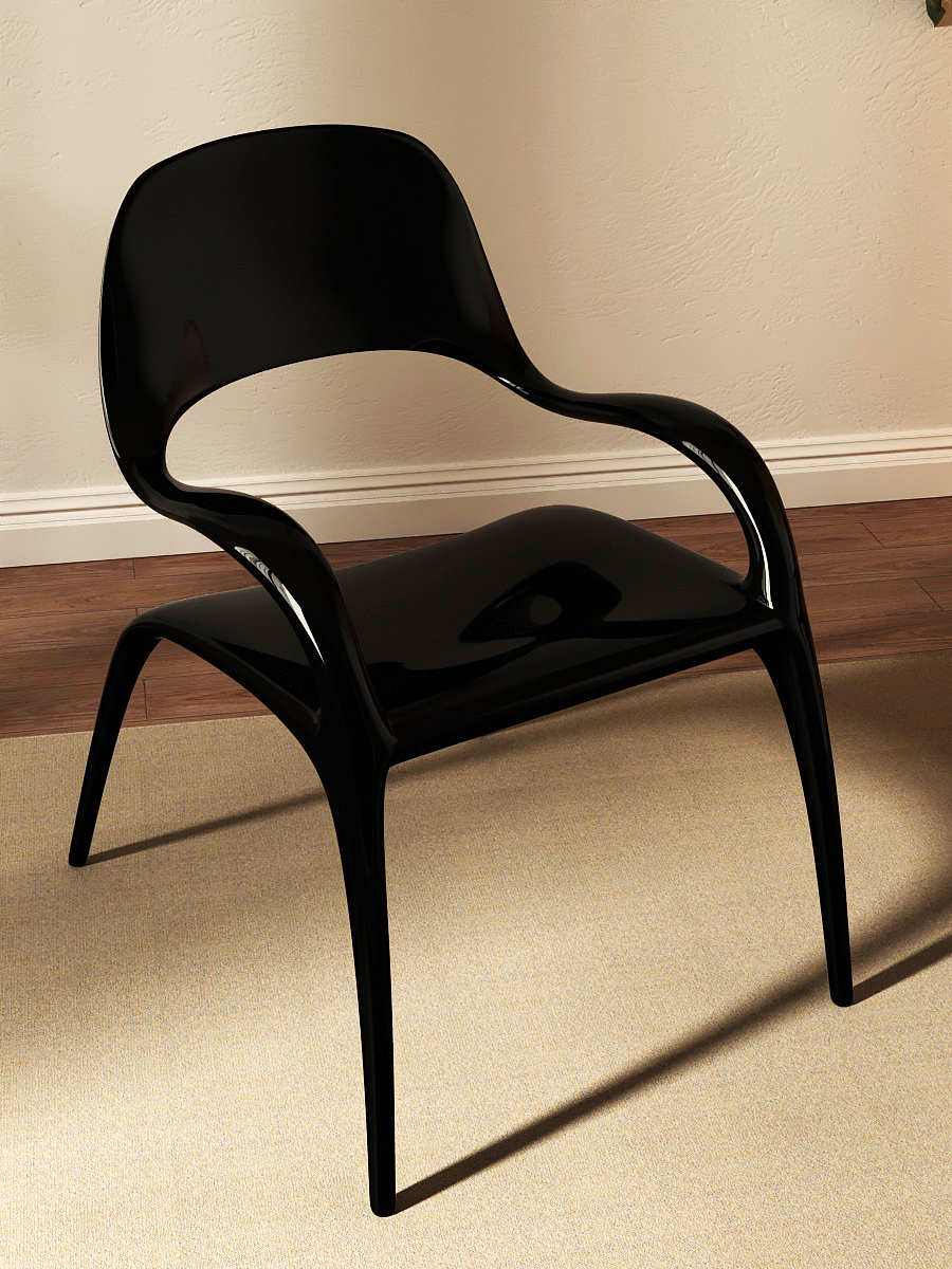 极简曲线椅设计