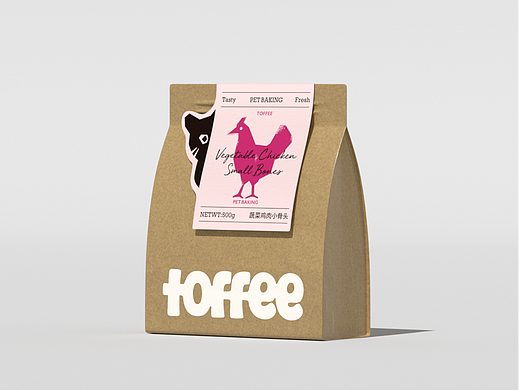 Toffee Pet Baking brand packaging design