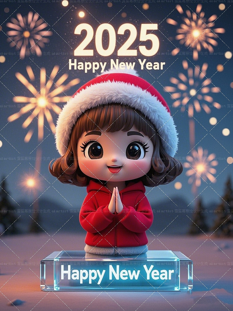 2025蛇年新春至|j新年主题贴纸场景贴纸组图设计