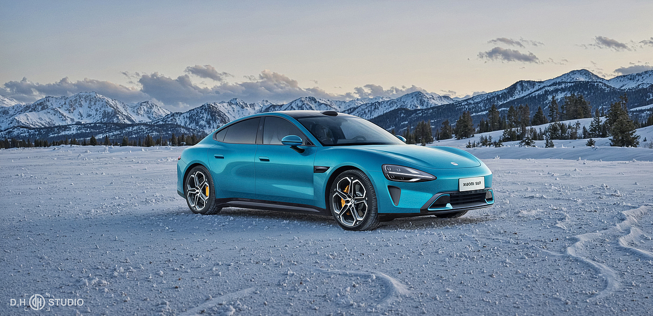 把SU7開(kāi)進(jìn)雪原（圖ZMzgzNDk0MTcy） - 修圖/后期 - 站酷設(shè)計(jì)師攝影師DH大海原創(chuàng)素材 - 站酷ZCOOL