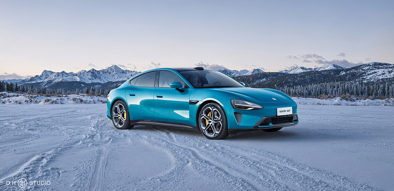 把SU7開(kāi)進(jìn)雪原（圖ZMzgzNDk0MTc2） - 修圖/后期 - 站酷設(shè)計(jì)師攝影師DH大海原創(chuàng)素材 - 站酷ZCOOL