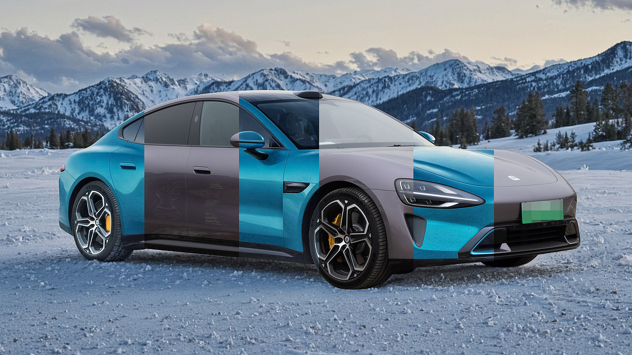 把SU7開(kāi)進(jìn)雪原（圖ZMzgzNDk0MTgw） - 修圖/后期 - 站酷設(shè)計(jì)師攝影師DH大海原創(chuàng)素材 - 站酷ZCOOL