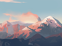 【色彩治愈之旅】#速涂# 作业山