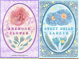 《午后蔷薇》系列明信片设计