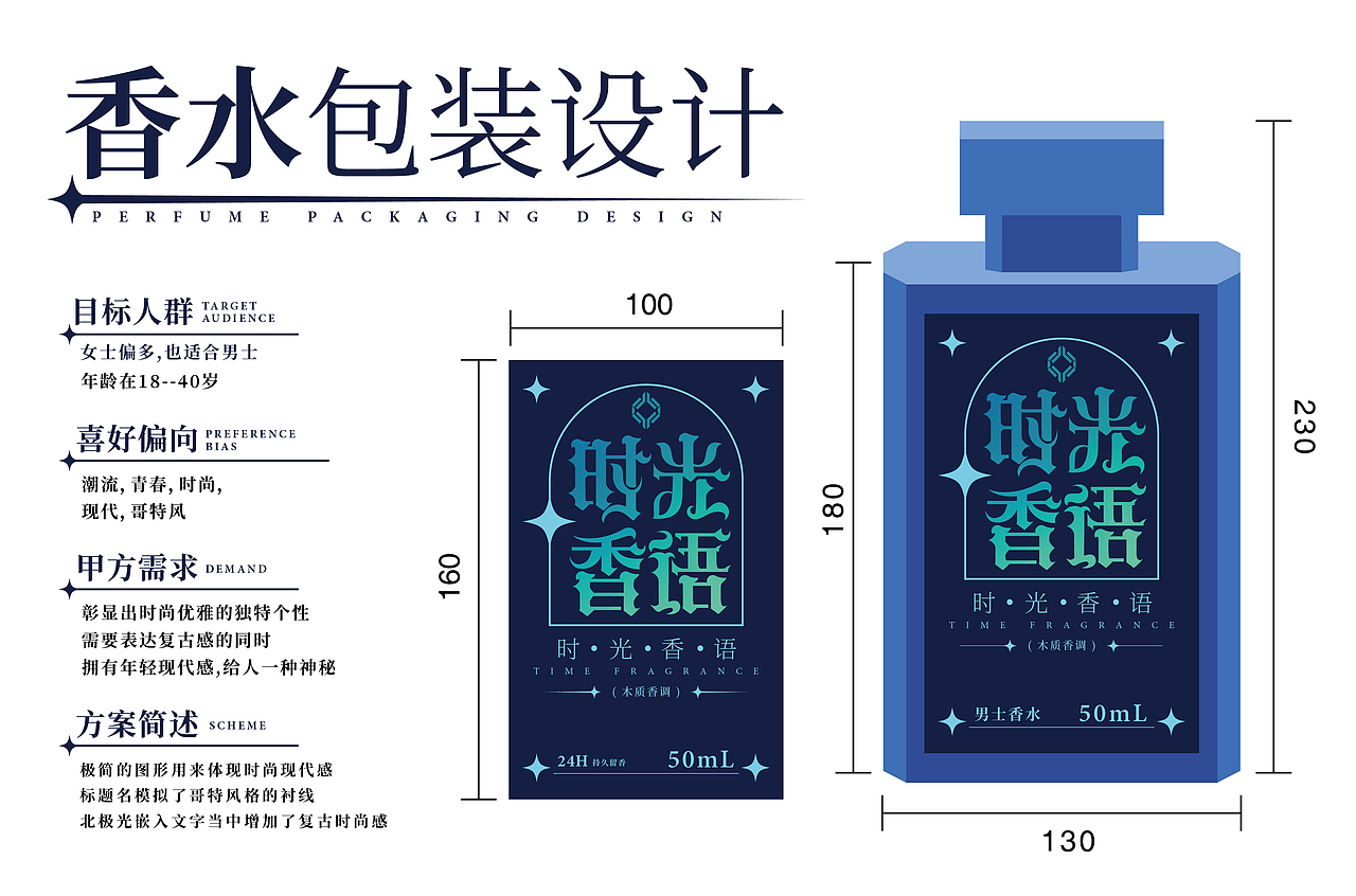 时光香语香水包装设计