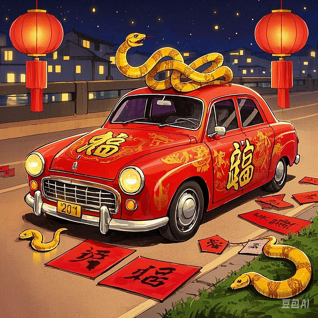 蛇年装饰汽车