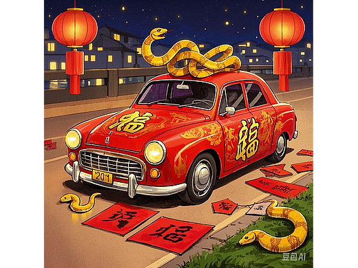 蛇年装饰汽车