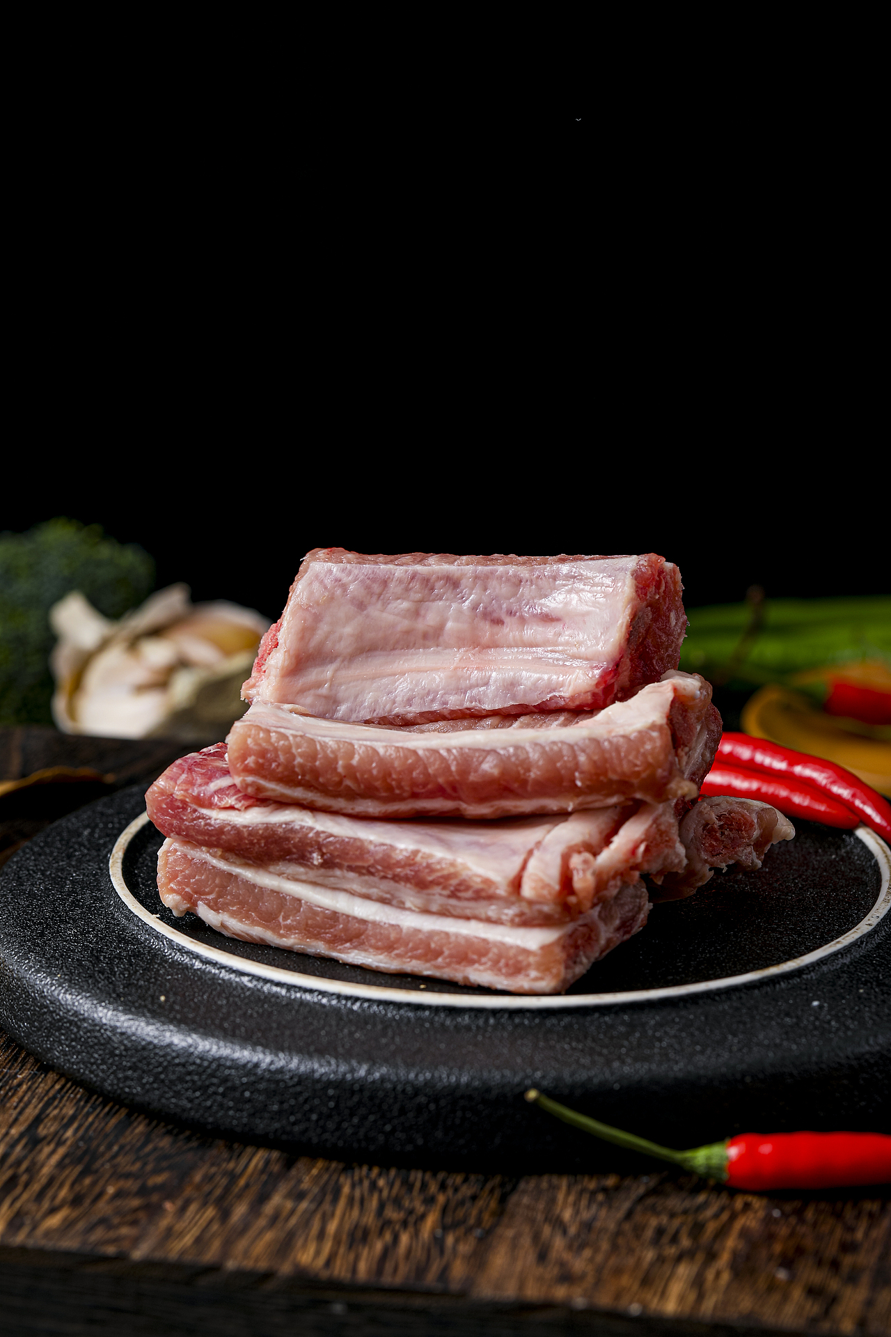 猪肋排新鲜黑猪肉猪排骨中段精品土猪冷冻原切小肋排 