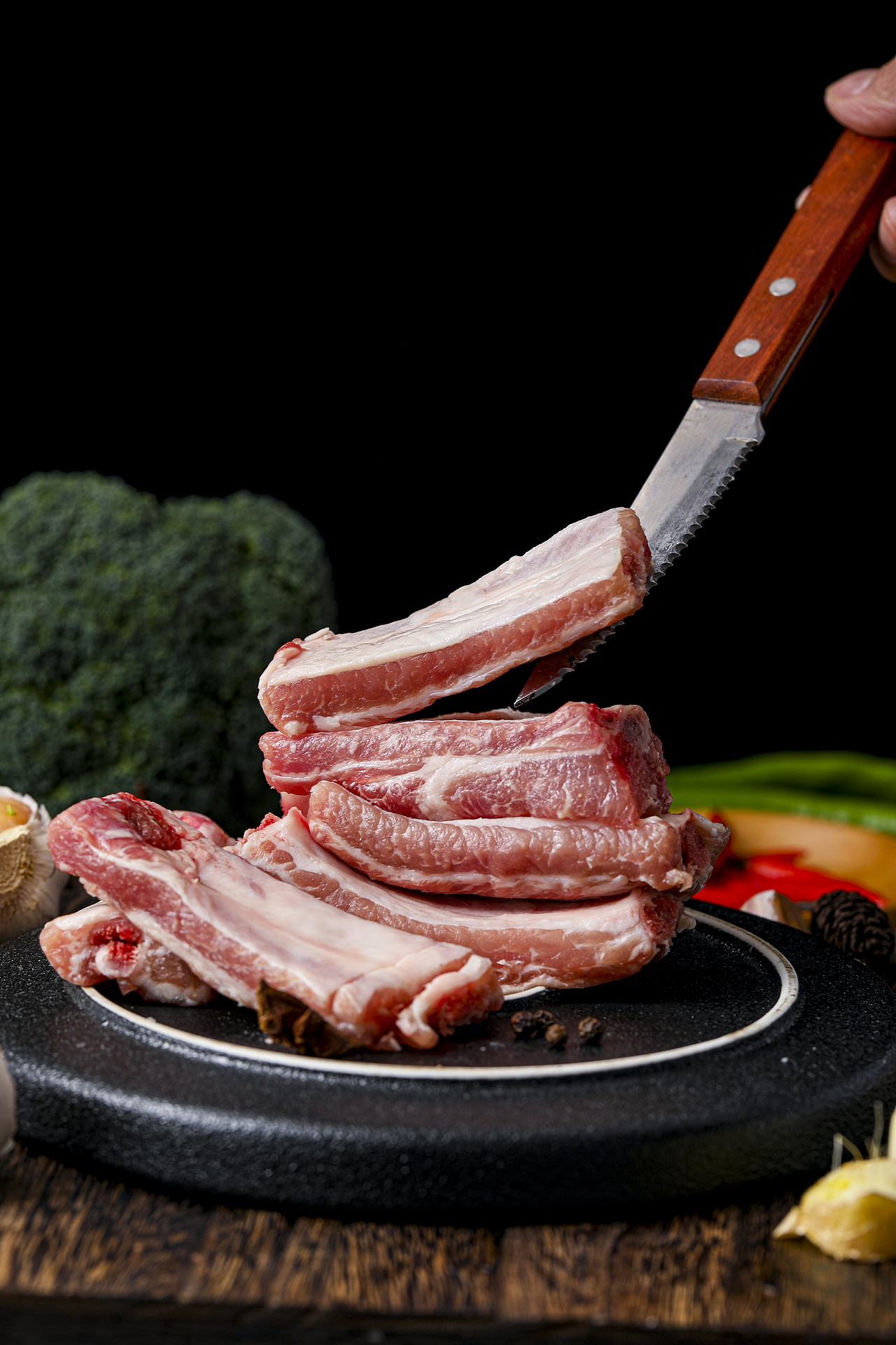 猪肋排新鲜黑猪肉猪排骨中段精品土猪冷冻原切小肋排 